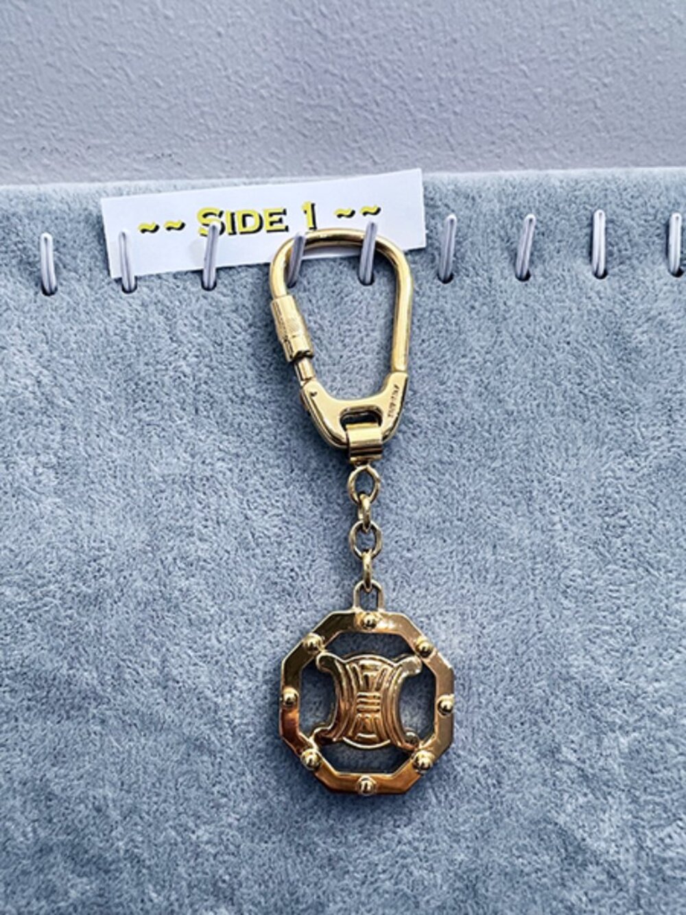 Pre-Loved Celine Paris Gold-Tone Bag Charm Keychain - Triomphe